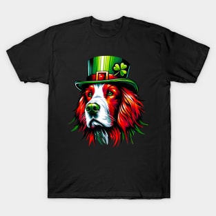 Irish Red and White Setter Celebrates St. Patrick's Day T-Shirt